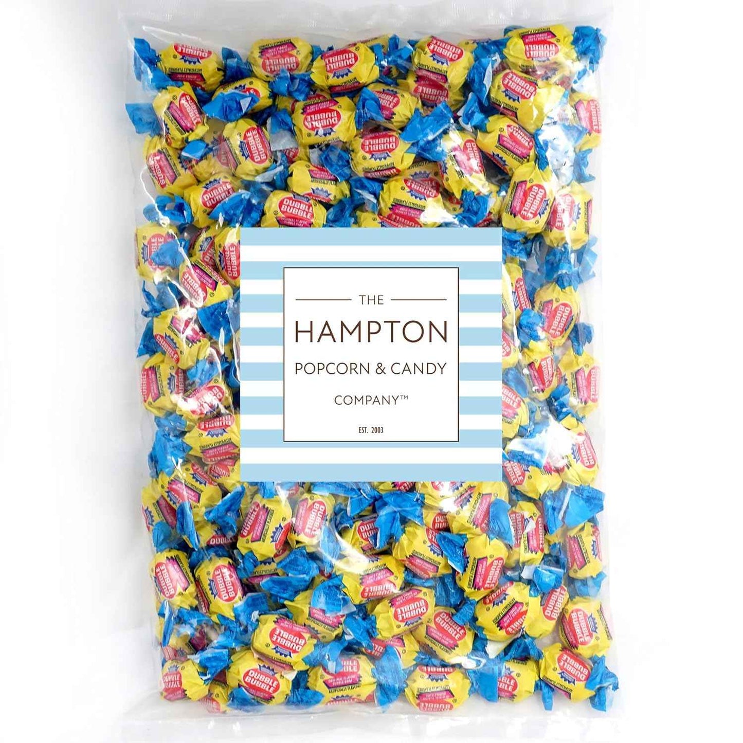 Double Bubble Pink Bubble Gum – Car Glove Compartment and Purse Candy for Travel Days, 1 lb Bulk Bag of 70 Pieces