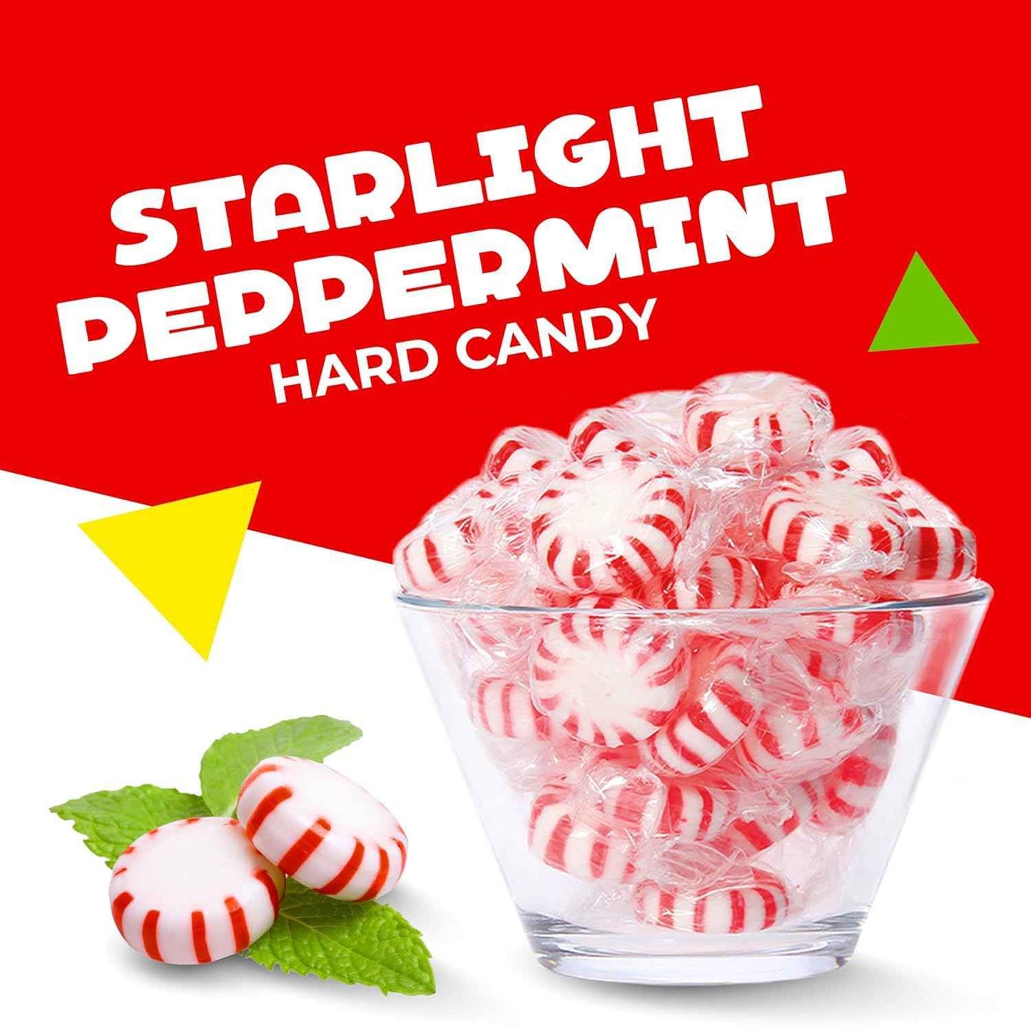 Arcor Starlight Peppermint Mints – Travel Size Breath Freshener for Car Cup Holder and Road Trip, 1 lb Bulk