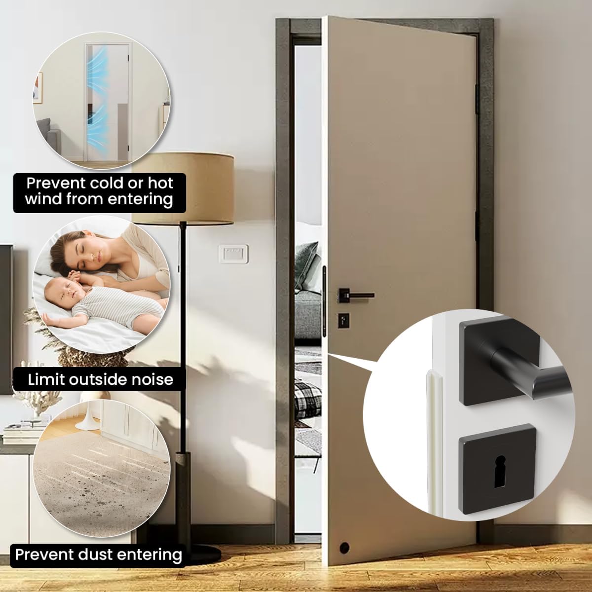 indoor/outdoor rated for residential and commercial doors with wind, rain, and dust resistance