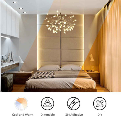 Lepro LED Tunable White Strip Light – Cozy Bedroom Accent Lighting, 16.4ft Dimmable Tape for Living Room Ambiance