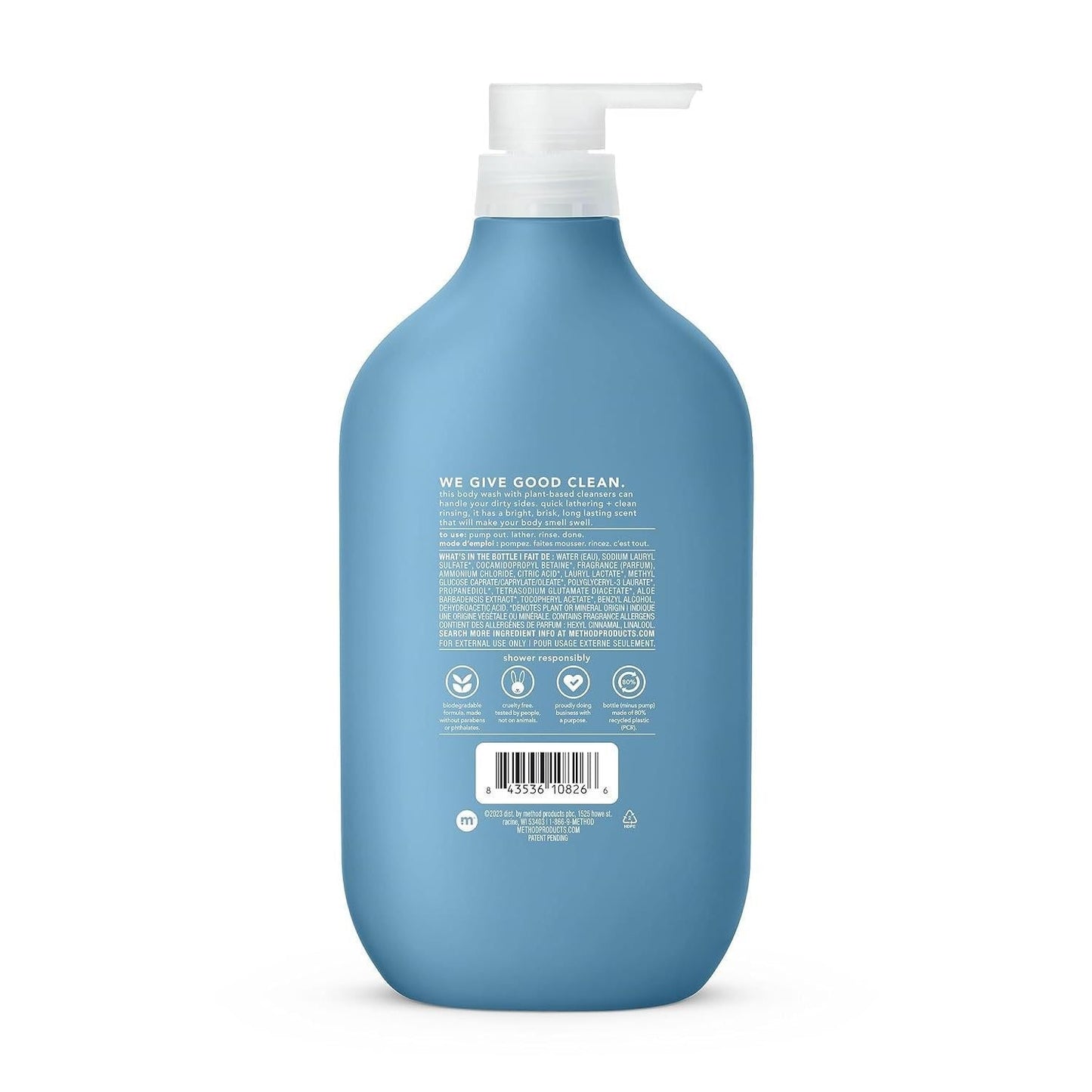 infused with coconut, rice milk, and shea butter for in-shower moisturization
