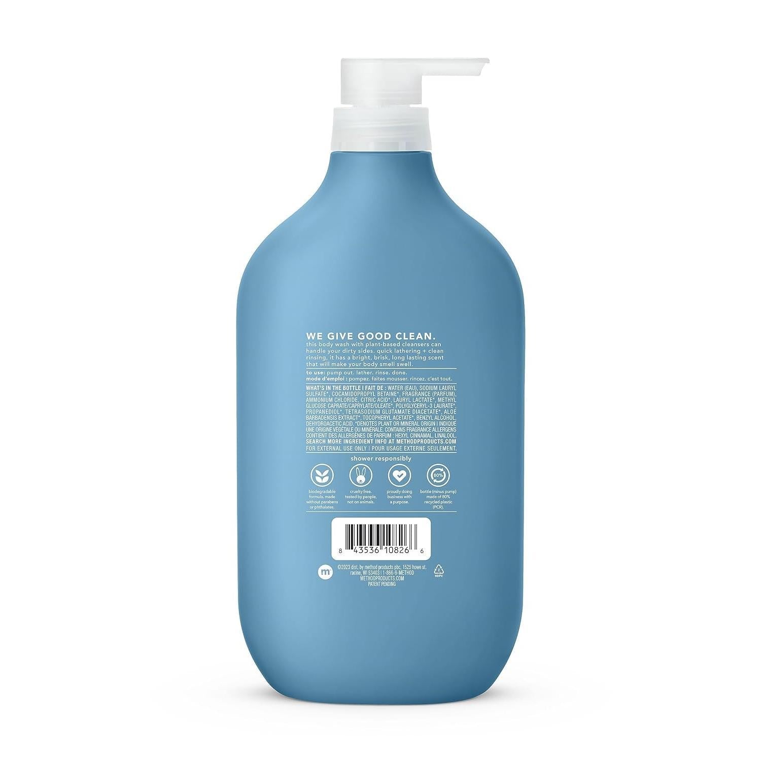 infused with coconut, rice milk, and shea butter for in-shower moisturization