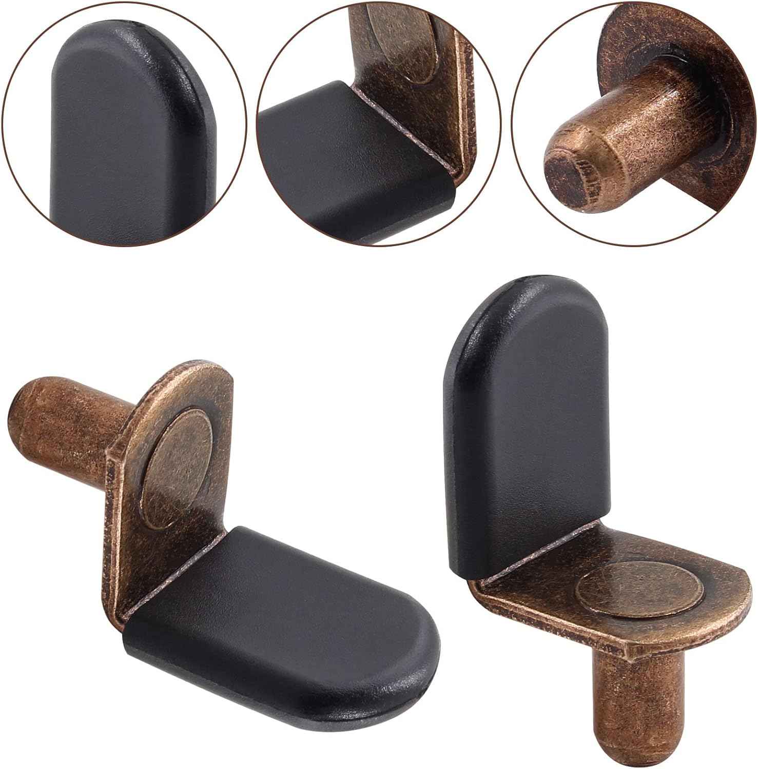 Biaungdo 30 Pcs Glass Shelf Pegs Antique Bronze, Practical Housewarming Gift for New Homeowners and DIYers