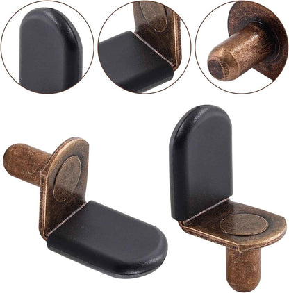 Biaungdo 30 Pcs Glass Shelf Pegs Antique Bronze, Practical Housewarming Gift for New Homeowners and DIYers