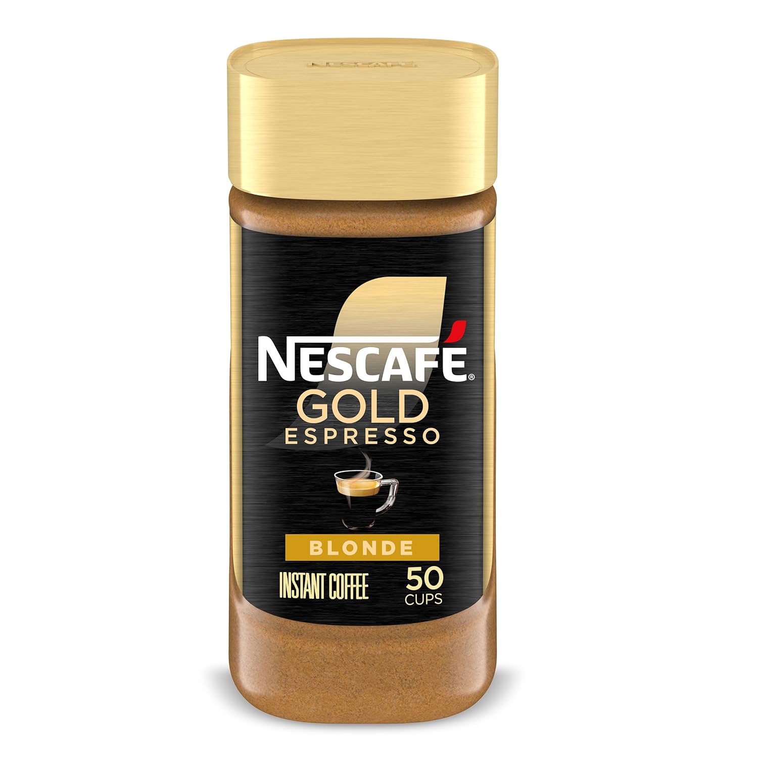 instant coffee powder that dissolves with a stir — no brewing or machine required