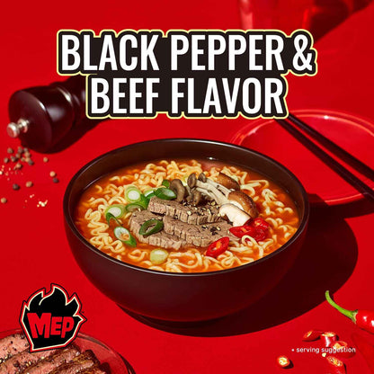 MEP Black Pepper Beef Ramen – Quick Lunch for Remote Workers, 5-Minute Desk Meal