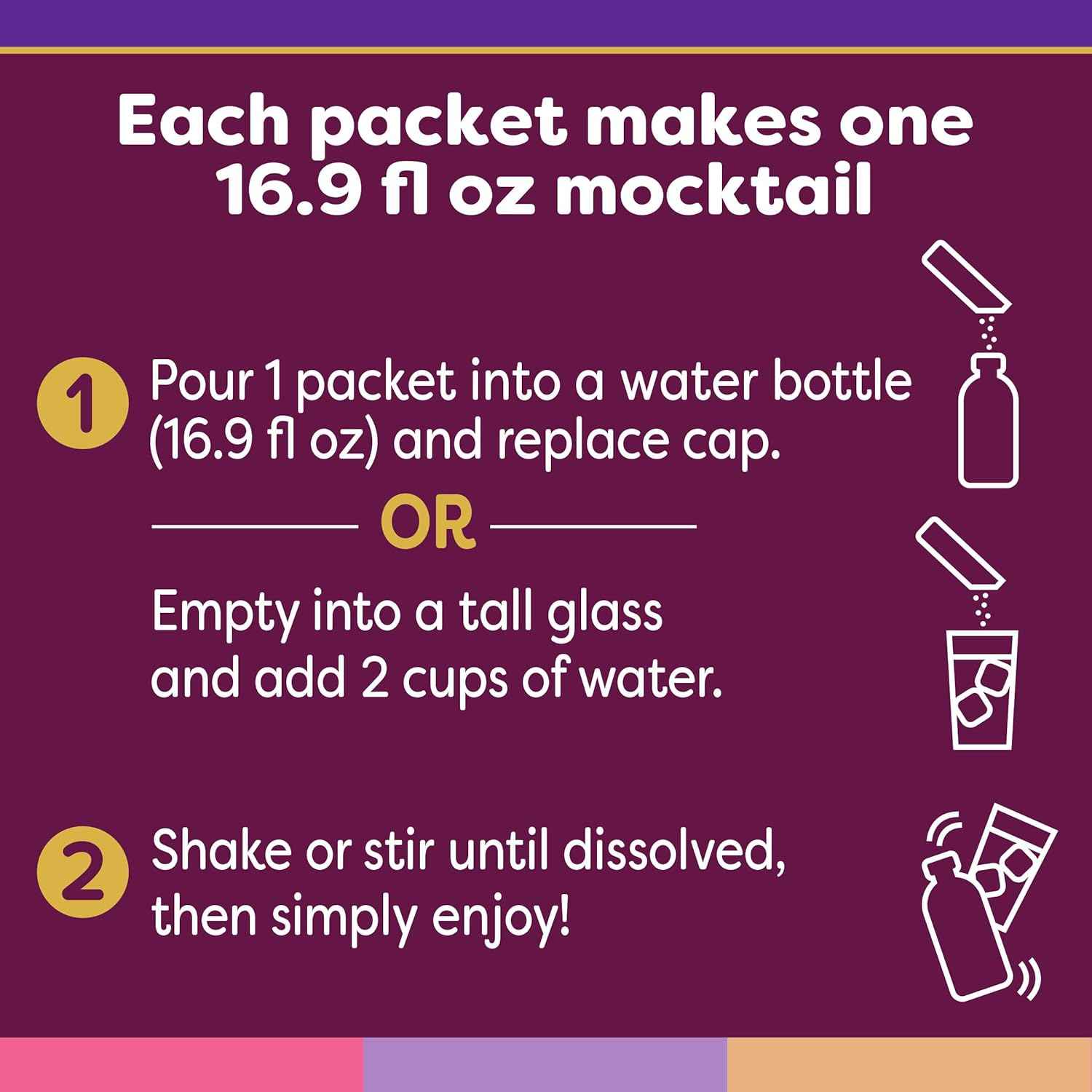 Workday Hydration Powder – Single-Serve Cocktail-Flavored Mix Sticks for Desk Drawer and Commute Bottle