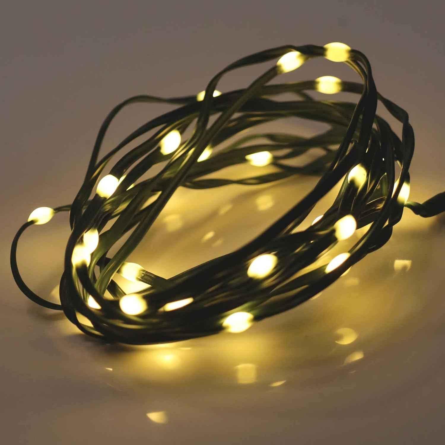 QBIS IP44 Battery Lights – Portable 33ft Outdoor String for Patio Railings, Planter Wraps, and Backyard Parties