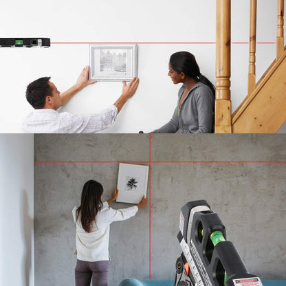 integrated 8-foot measuring tape with imperial (1/32" graduation) and metric (1mm) scales