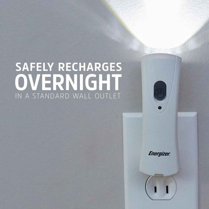 Energizer Weatheready Plug-in Emergency Light – Everyday Household Flashlight for Garage, Office, and Apartment, Stays Charged Always