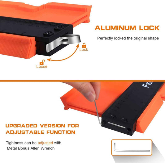 Contour Gauge Pro – On-the-Go Profile Tool for Renovation Projects, Locking Contour Duplicator
