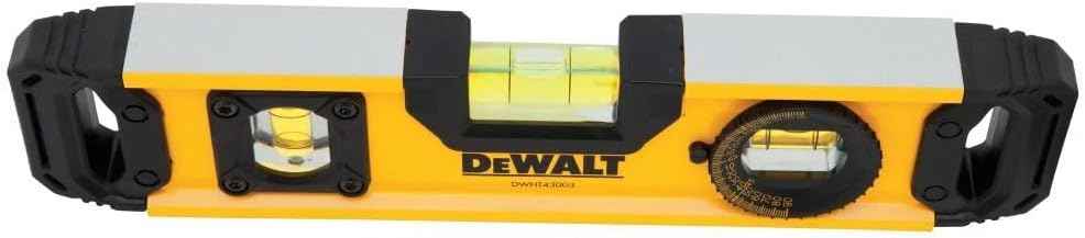 DEWALT 9 Inch Magnetic Torpedo Level – Weather-Resistant Tool for Patio Build and Site Setup