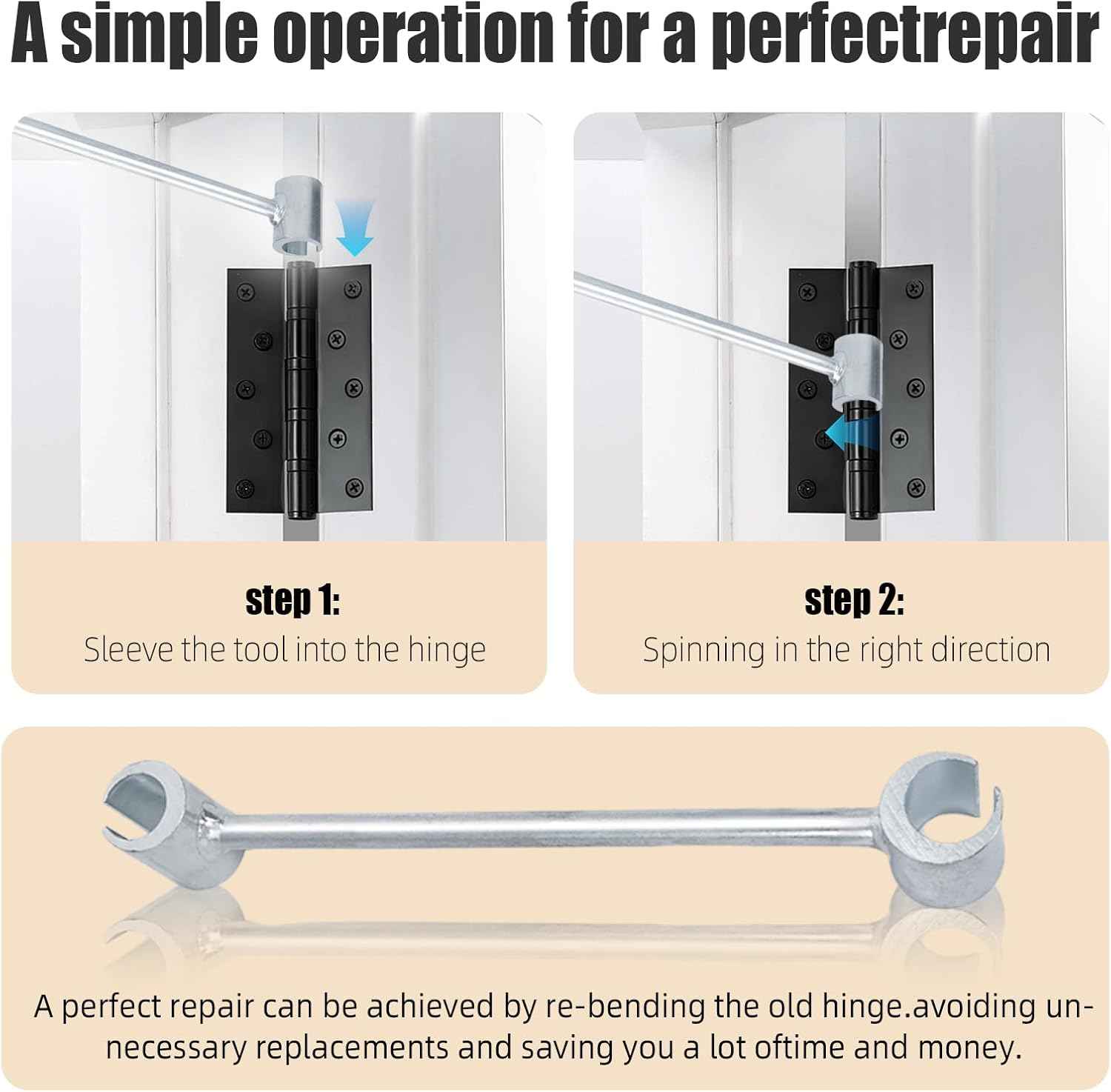 Fire Door Compliance Adjuster Wrench – Galvanized Anti-Rust Tool for Stairwell and Egress Corridor Inspections