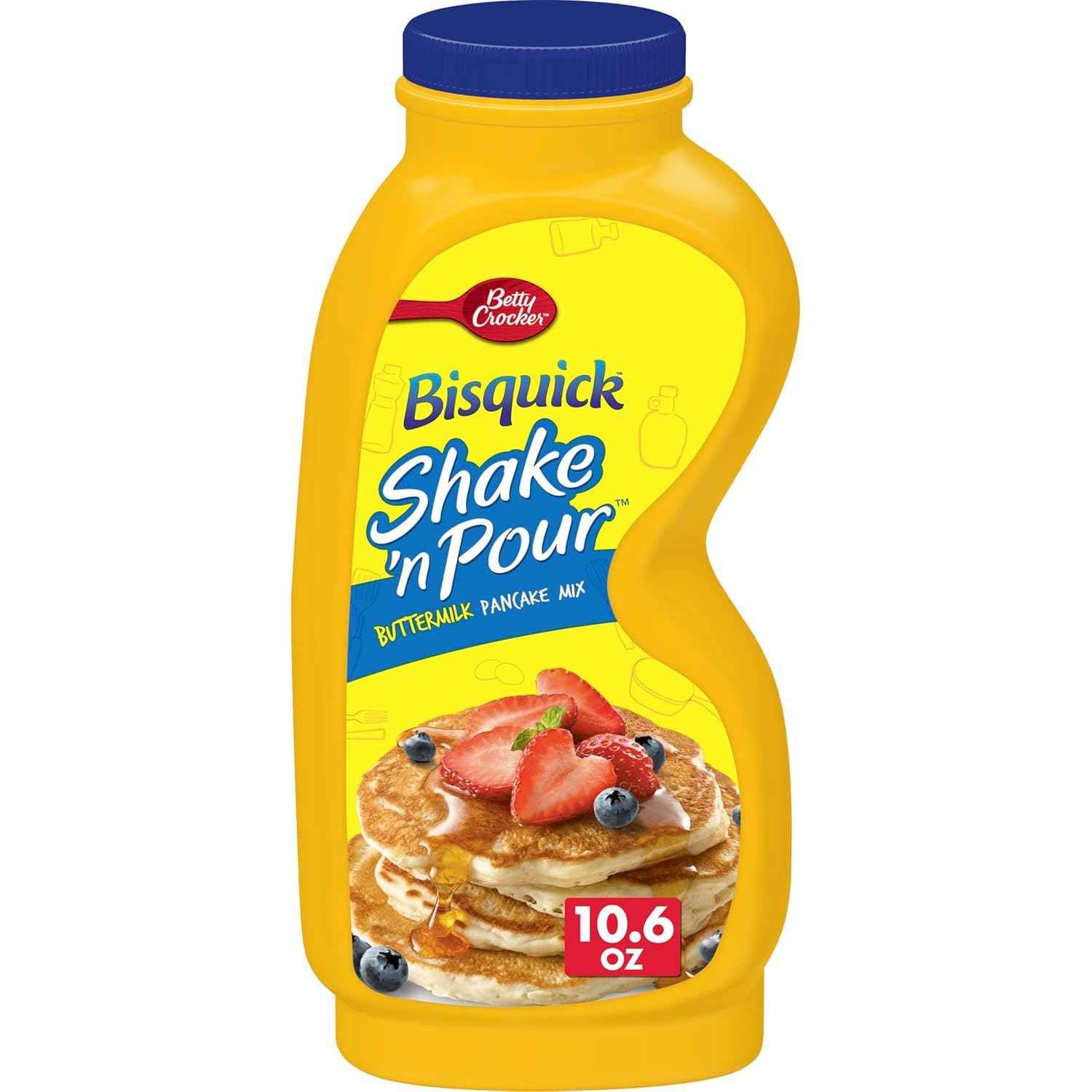 Betty Crocker Bisquick Shake 'n Pour Buttermilk Pancake Mix – 5-Minute Morning Breakfast for Back-to-Back Workdays