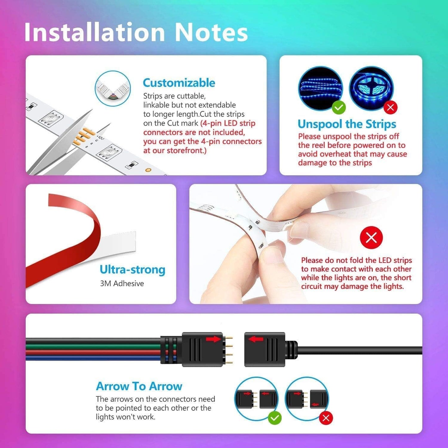 integrated timer function and linkable strip design