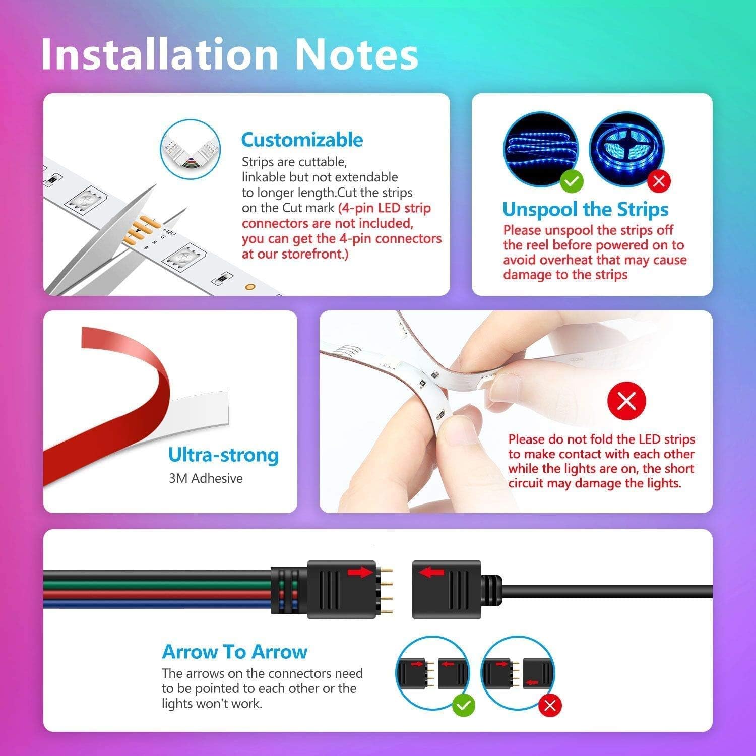 integrated timer function and linkable strip design