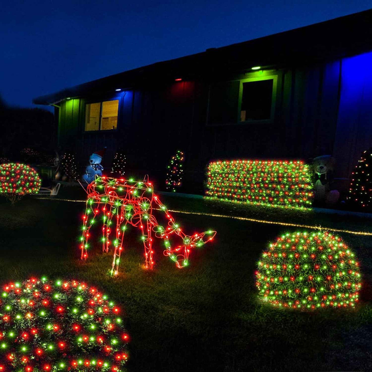 WBao Christmas Net Lights – 29V Low Voltage Holiday Lights Safe for Kids, Pets and Touch