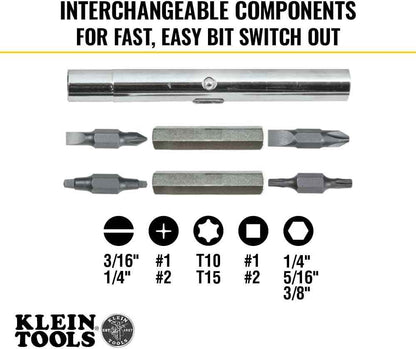 Klein Tools 32500 11-in-1 Screwdriver – Field Service Multi-Tool for Electricians and HVAC Technicians