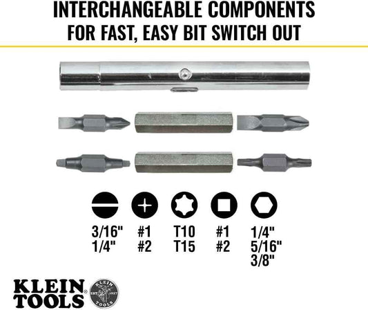 Klein Tools 32500 11-in-1 Screwdriver – Field Service Multi-Tool for Electricians and HVAC Technicians