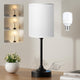White Shade-Black Base - 14" Touch Control