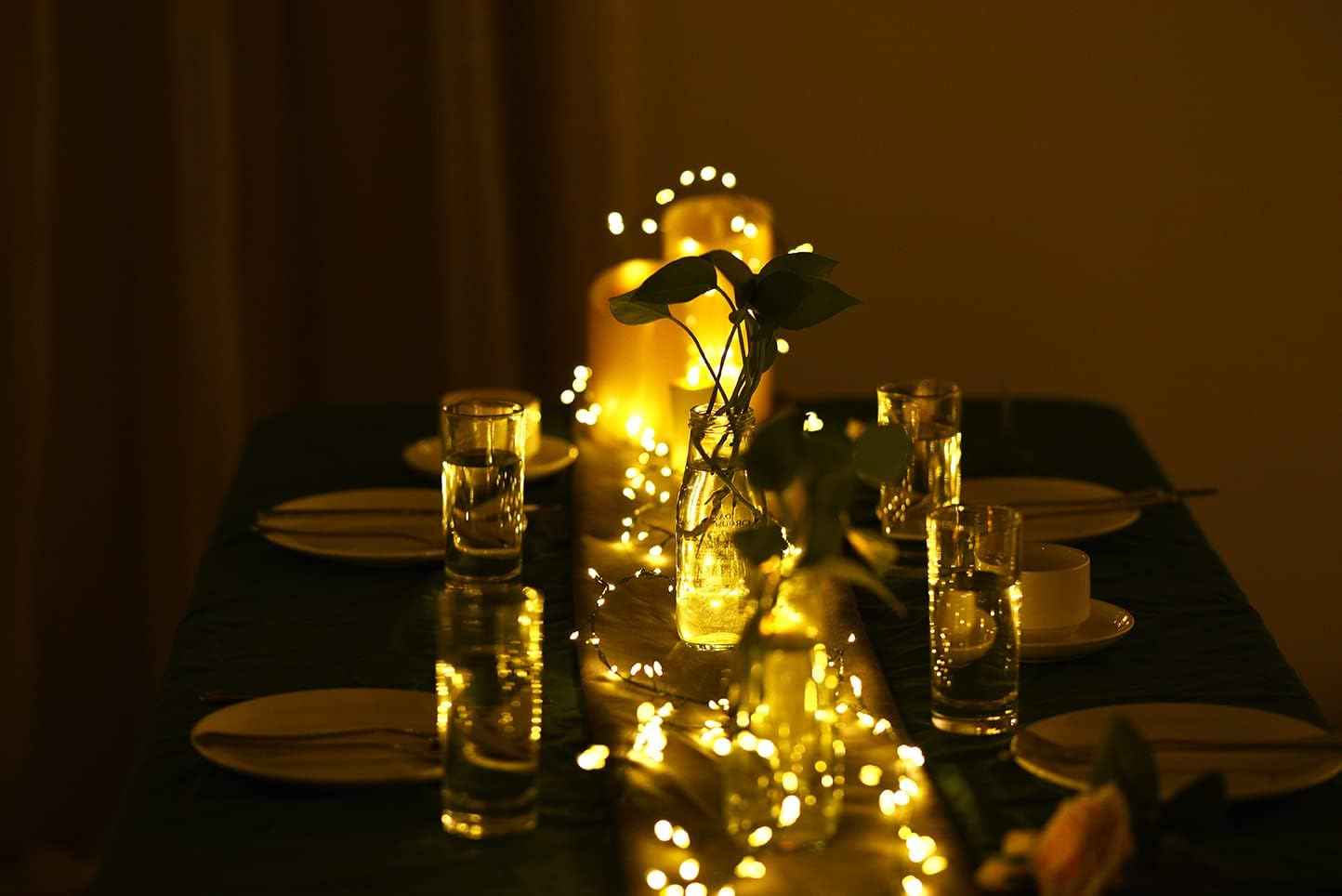 Dailyart 6ft Outdoor Fairy Lights 120 LED – Camping Tent and Backyard Ambiance, IP44 Waterproof Copper Wire