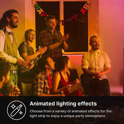 Kasa Smart LED Light Strip 50 Zones RGBIC – Wind-Down and Wake-Up Lighting Schedule, 16.4ft Dimmable Strip for Bedtime Routine