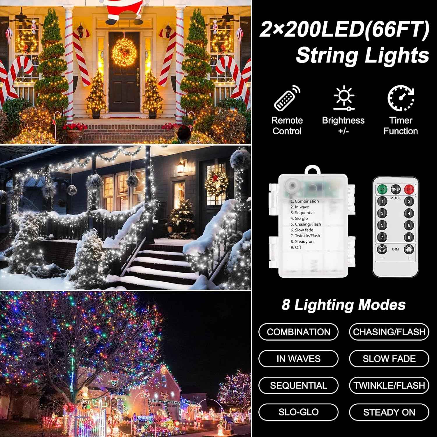 Lumify Flameless String Lights – Cool to Touch Battery LED Lights Safe Around Kids and Pets