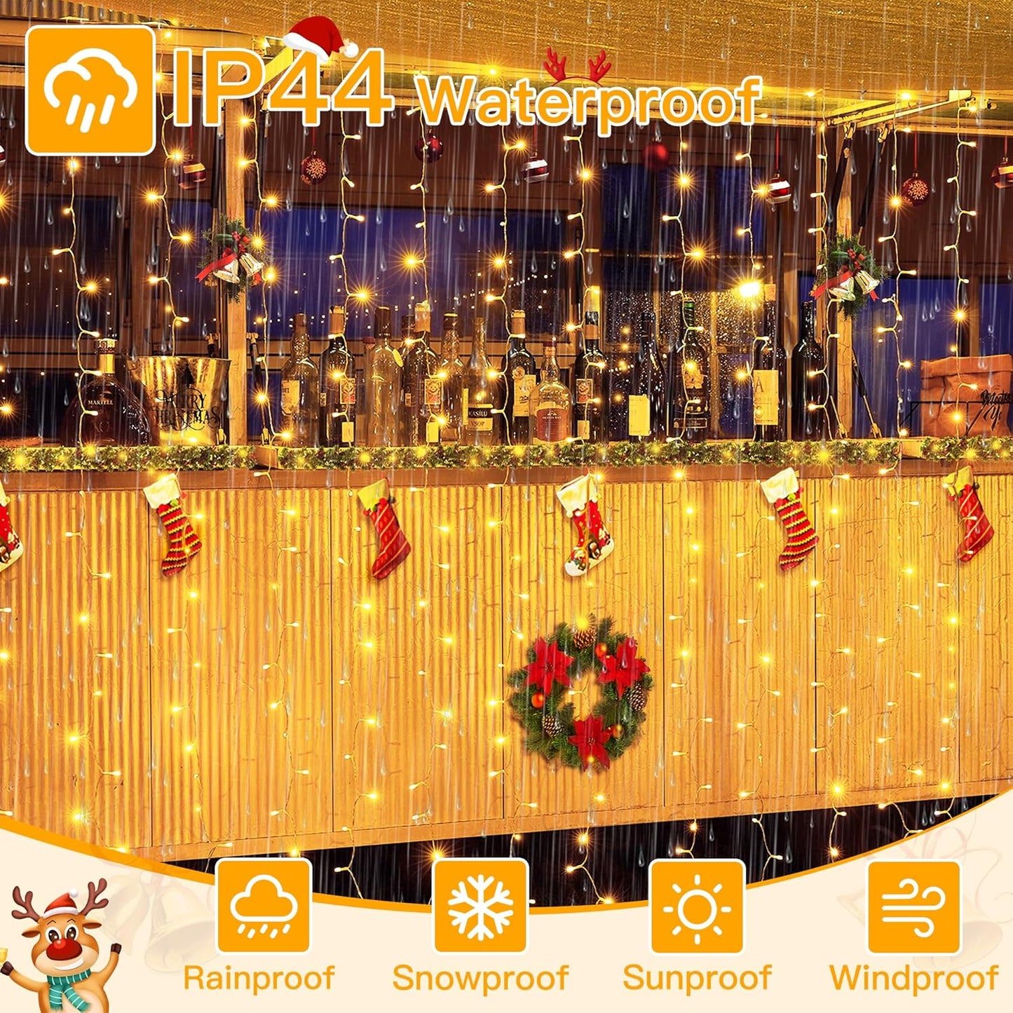 ip44 waterproof construction for indoor and outdoor use