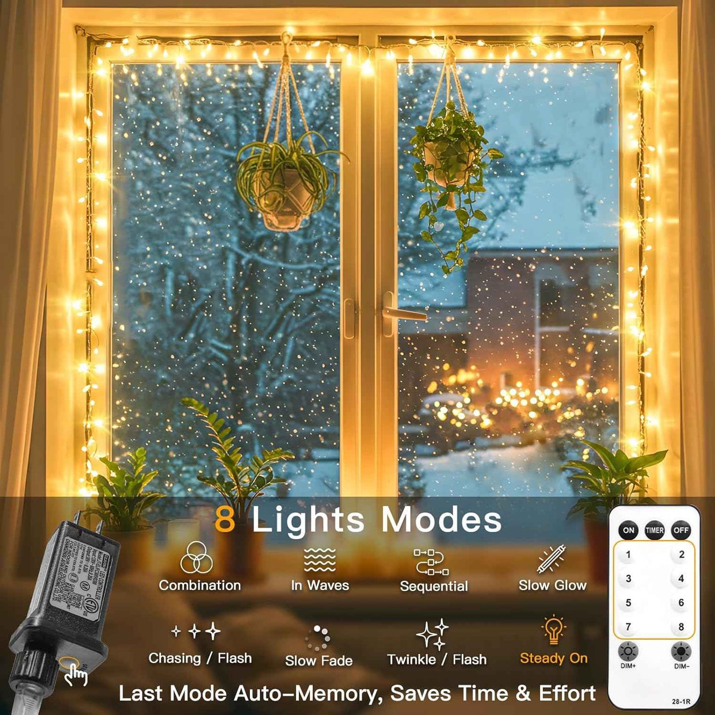 suddus Fairy Lights with Remote – Thoughtful Birthday Gift for Her, Cozy Bedroom String Lights 33ft 100 LED Warm White