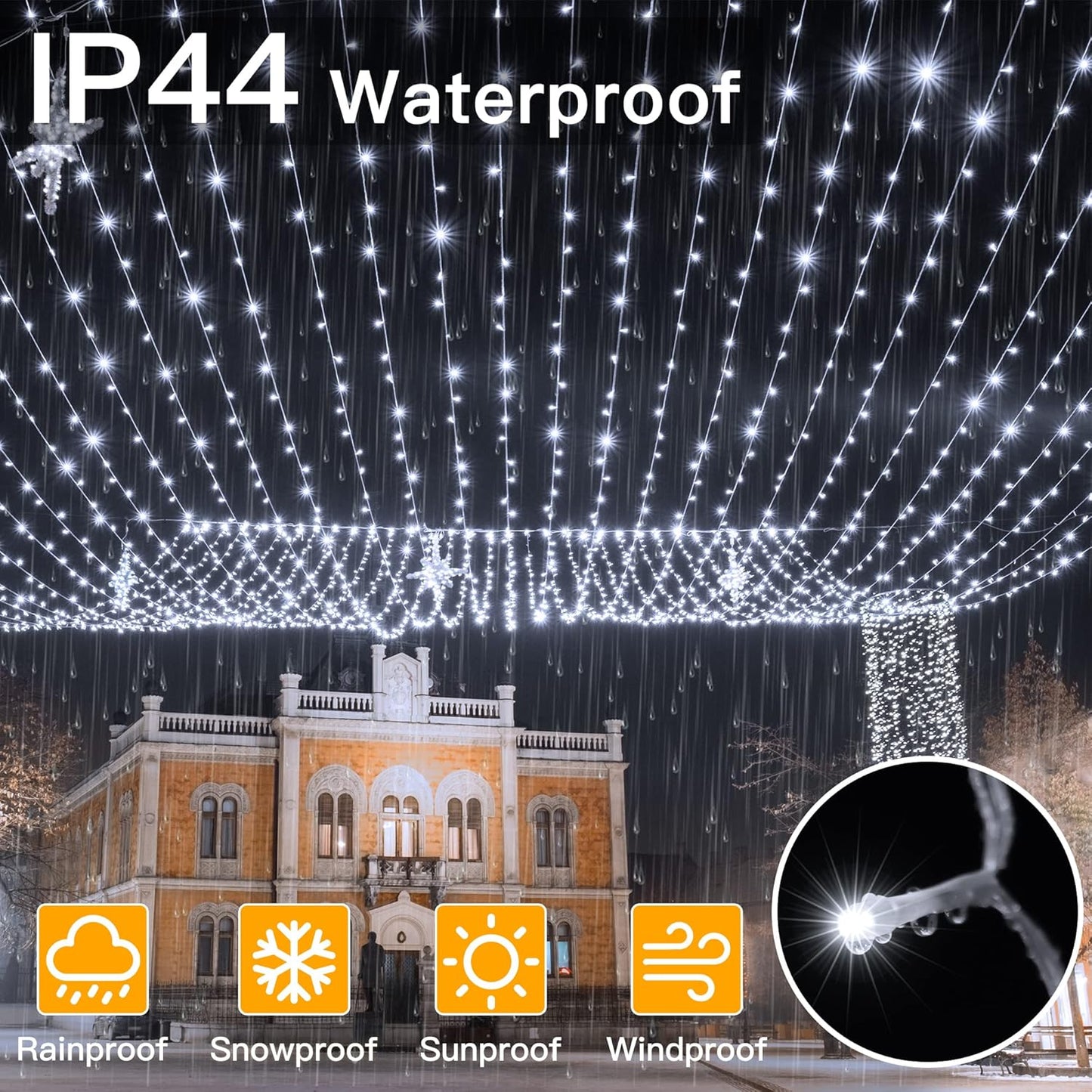 ip44 waterproof rating for outdoor year-round use
