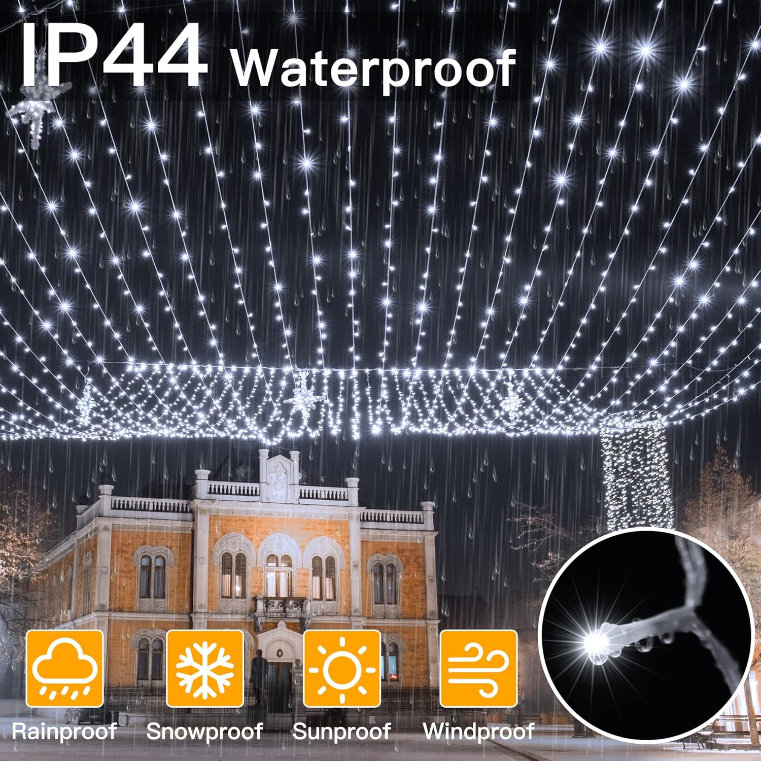 ip44 waterproof rating for outdoor year-round use