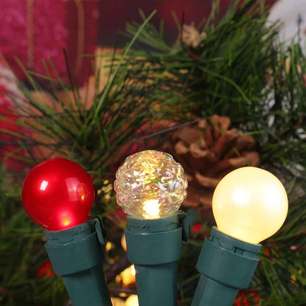 Addlon Pearlized G15 Globe String Lights – Patio and Backyard Holiday Decor with Waterproof Connectable Design Up to 684ft