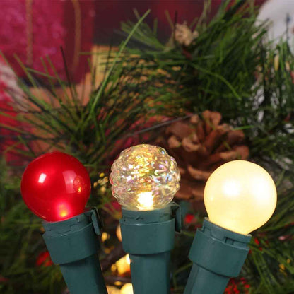 Addlon Pearlized G15 Globe String Lights – Patio and Backyard Holiday Decor with Waterproof Connectable Design Up to 684ft