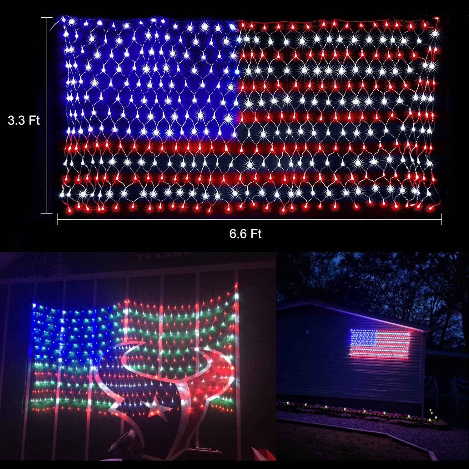 HYH American Flag Net Lights – Thoughtful Patriotic Gift for Veterans, Active Military, and First Responders