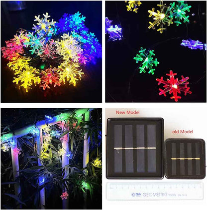 Brightever Solar Snowflake Fairy Lights 20 Ft 30 LED – Cozy Bedroom and Living Room Accent with 8 Ambient Modes