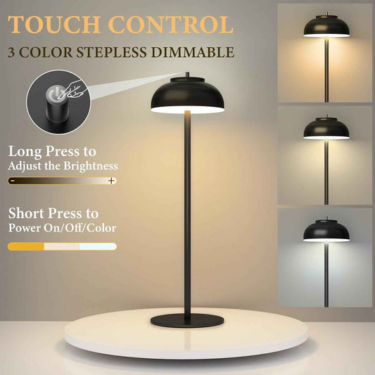 Moragin 2-Pack Minimalist Cordless Table Lamps – Clean-Line Rechargeable Lamps for Clutter-Free Living