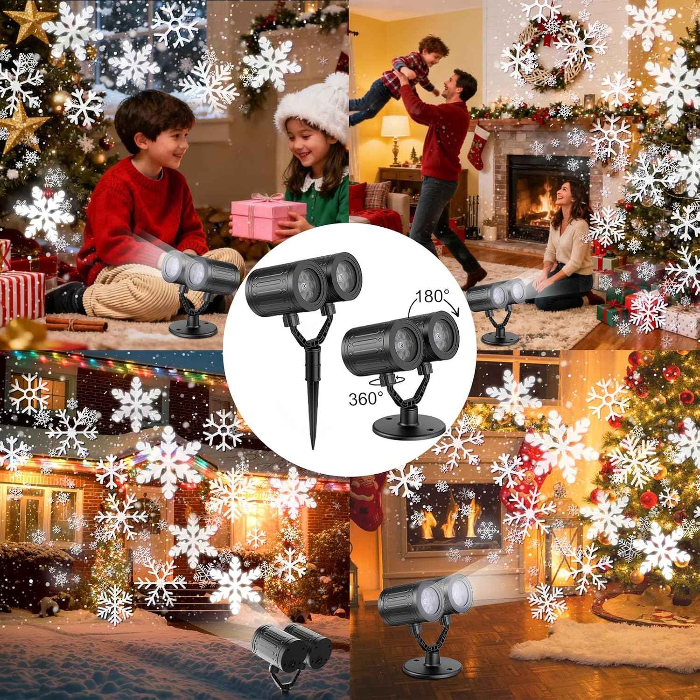 LuminaGlow Snowflake Projector – Thoughtful Holiday Gift for Mom, Parents, and Neighbors Who Love Seasonal Decorating