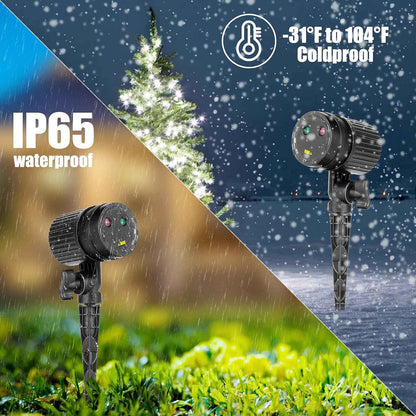 LaserChristmas Star Projector – One Piece Holiday Decor, Stake and Forget with Built in Timer, Clean Matte Finish