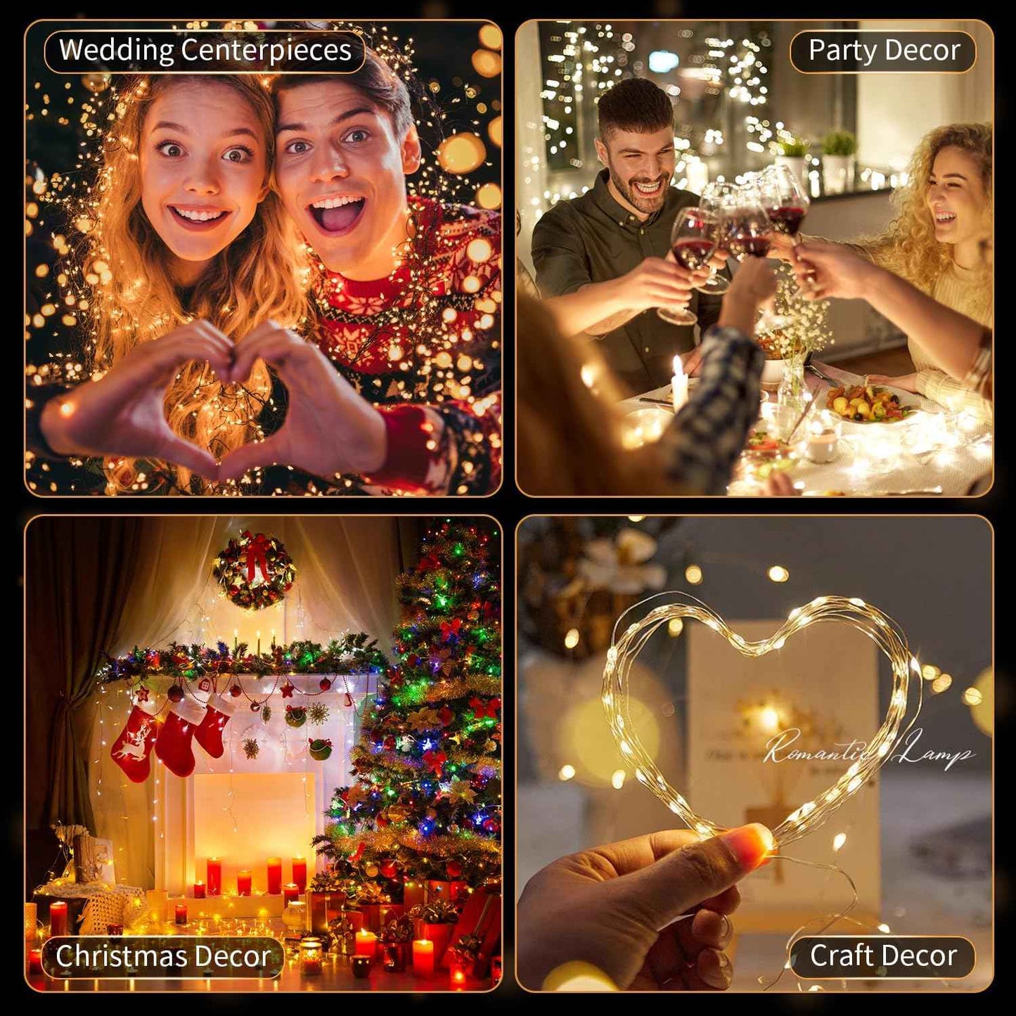 GlowNook LED Fairy Lights – Cozy Bedroom Decor, 7ft Silver Wire String with Warm White Glow
