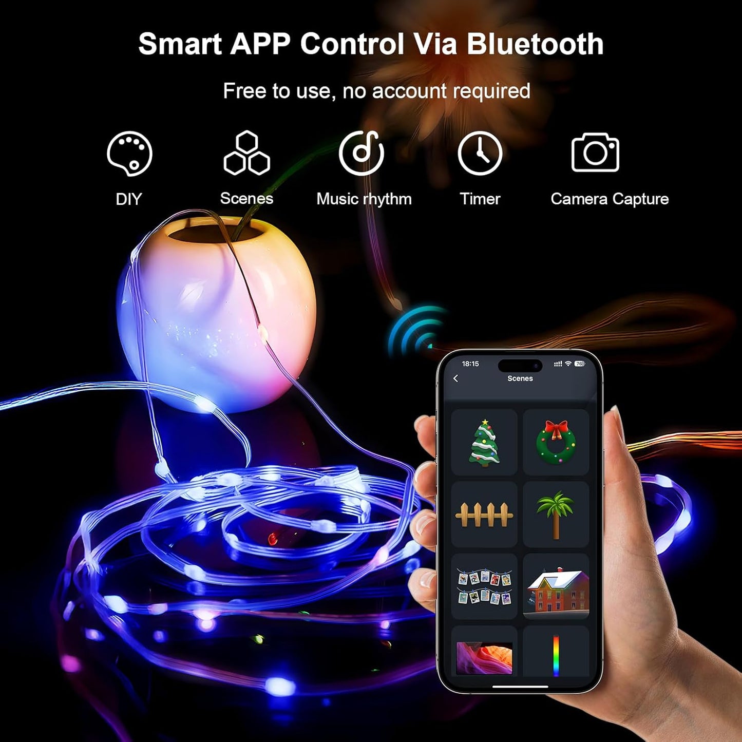 ip65 waterproof led string with low-voltage 5v usb power, cuttable and bendable wire