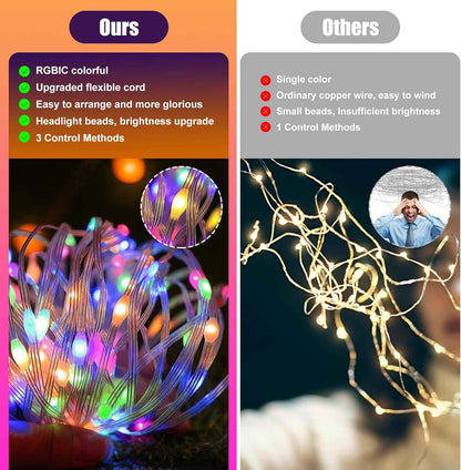 AIMENGTE RGB Smart String Lights 16FT with App and Remote – Thoughtful Birthday Gift for Her, Mom and Teens Who Love Cozy Decor