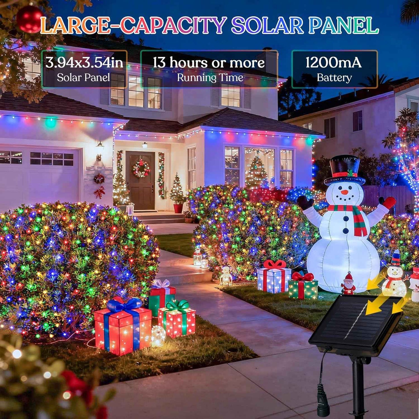 JMEXSUSS 320 LED Solar Net Lights – Thoughtful Housewarming Gift for Garden Lovers, No Wiring
