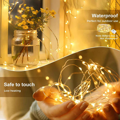 kolpop LED Fairy Lights Battery Operated – Cozy Bedroom Decor with 3 Twinkle Modes for Living Room Ambiance
