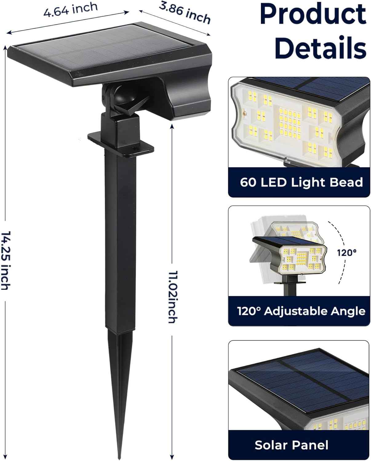 HGGH Solar Lights Outdoor Waterproof – Auto On/Off Dusk to Dawn Pathway Lights for Safer Nighttime Navigation
