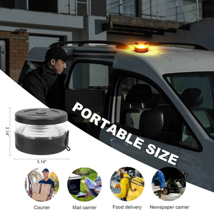 Magnetic Wireless Beacon Light, USB-C Rechargeable Strobe Light for Camping and Off-Road Adventures, IP67 Portable LED Beacon