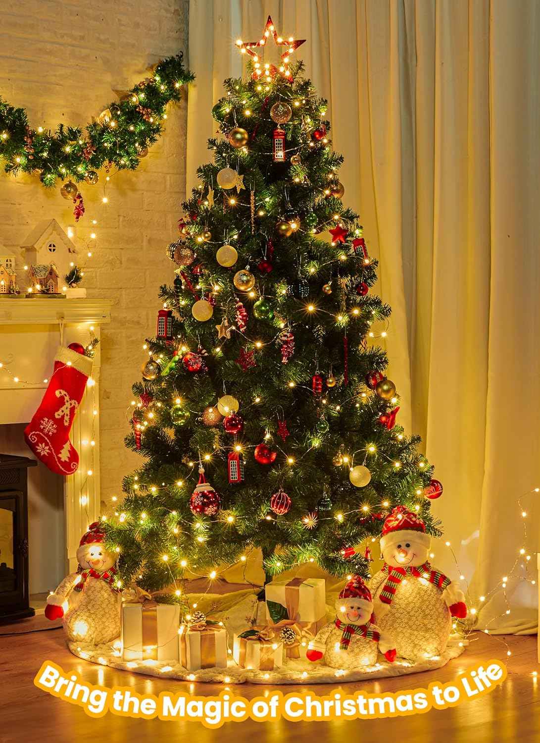 Aurora Glow 200 LED String Lights – Thoughtful Birthday Gift for Women and Mom, Pre-Installed USB and Ready to Gift