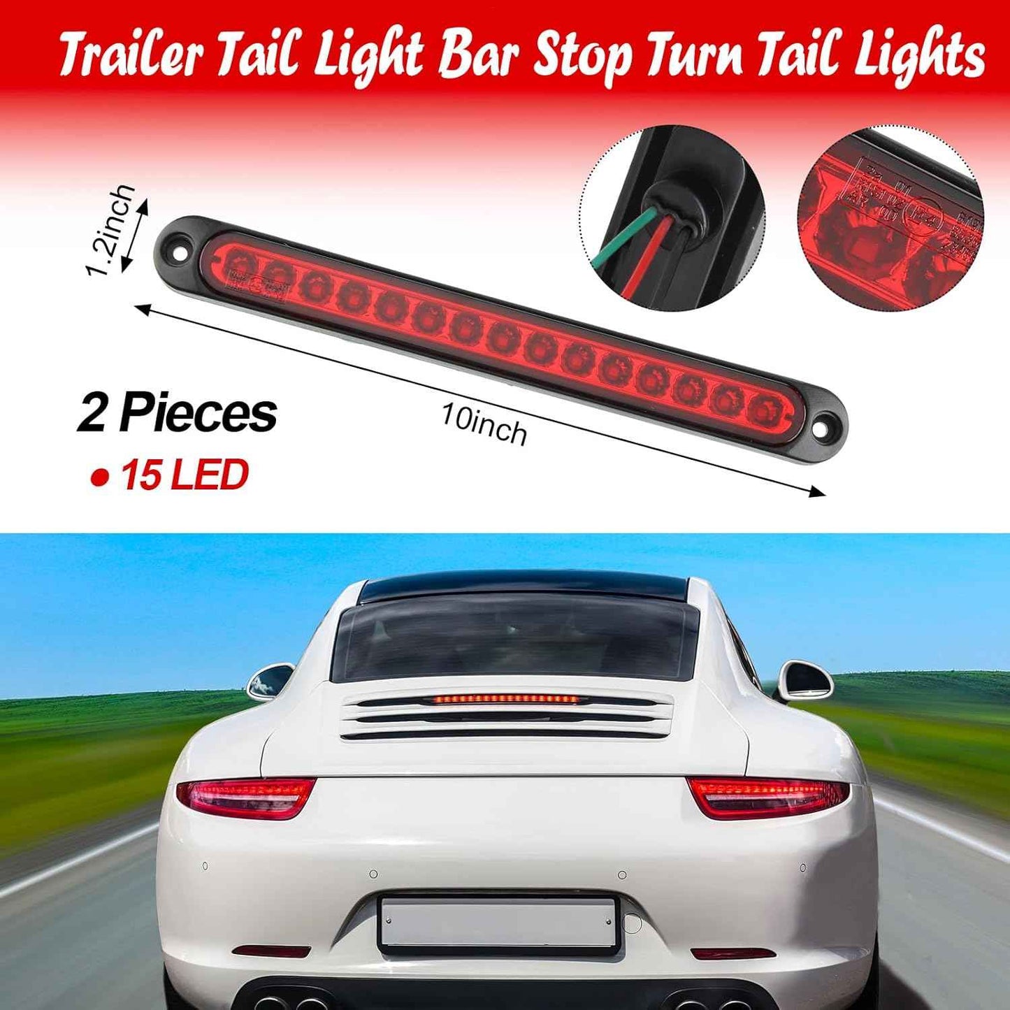 Frienda 10 Inch LED Trailer Light Kit – Thoughtful Gift for Boat Owners Upgrading Their Trailer