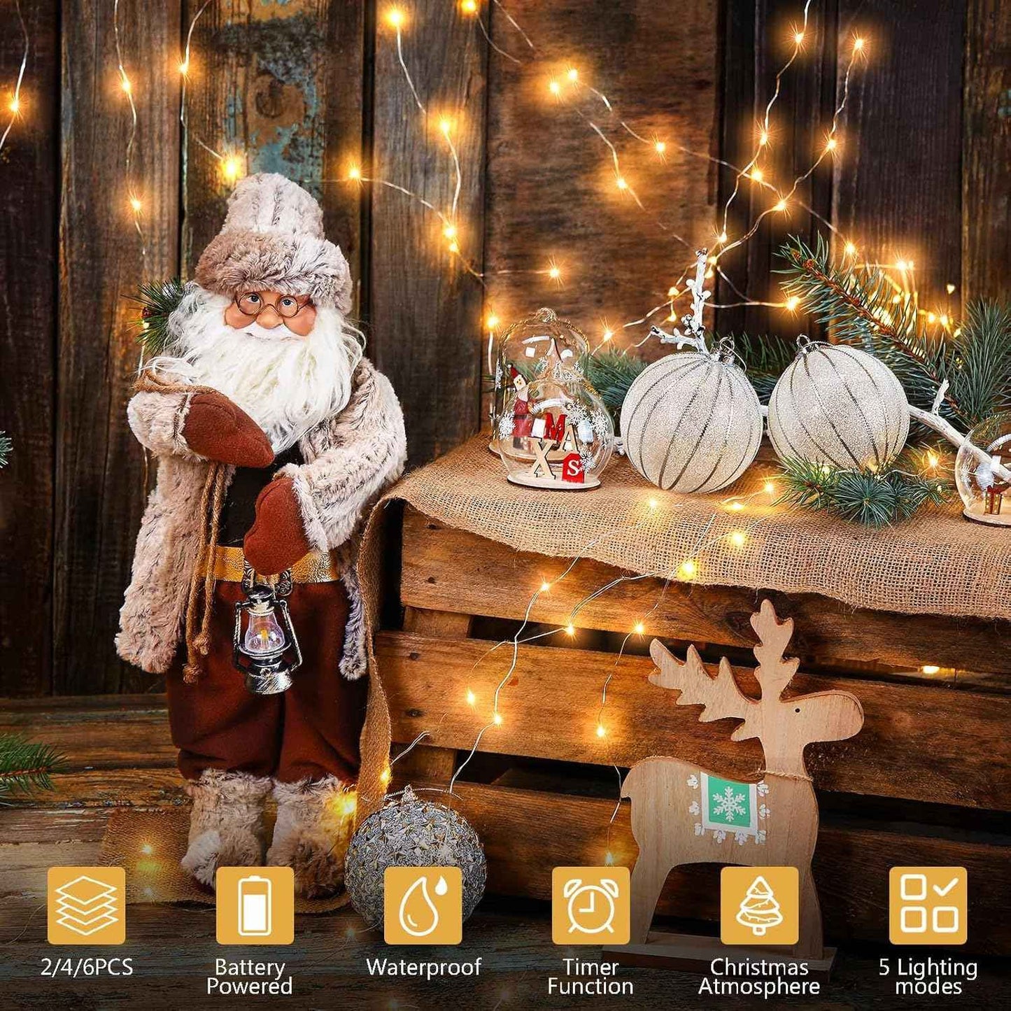 Lumoonity LED Fairy Lights – Flameless Bedroom Nightlight for Safe Sleep, No Fire Risk