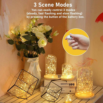 Brightever 12 Pack Fairy Lights – Safe Kids Bedroom Nightlight, Cool to Touch Battery Operated 4.5V LED String Lights for Nursery
