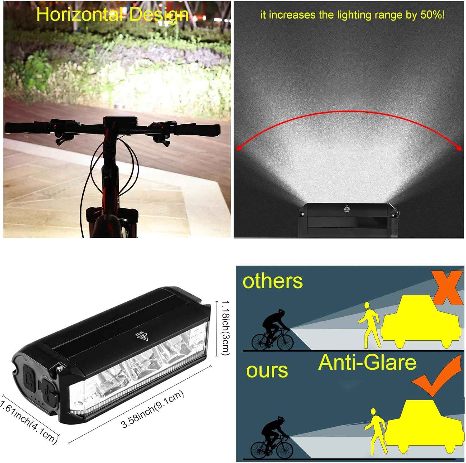 Luminoak Bike Light Set – Family Cycling Safety Light for Kids Bikes, Strollers, and Neighborhood School Commute Routes